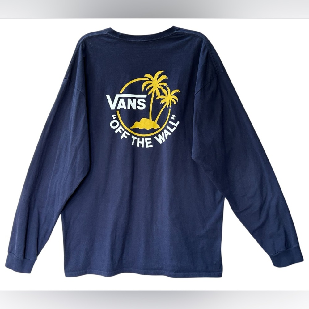 Vans Off the Wall Surf Palm Long Sleeve Skater Logo Graphic Tee Size XL - Picture 5 of 9